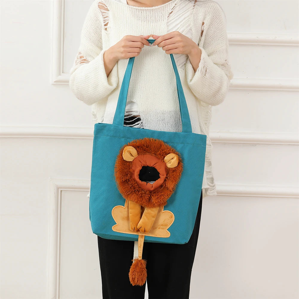 Lion Shaped Pets Tote Bag