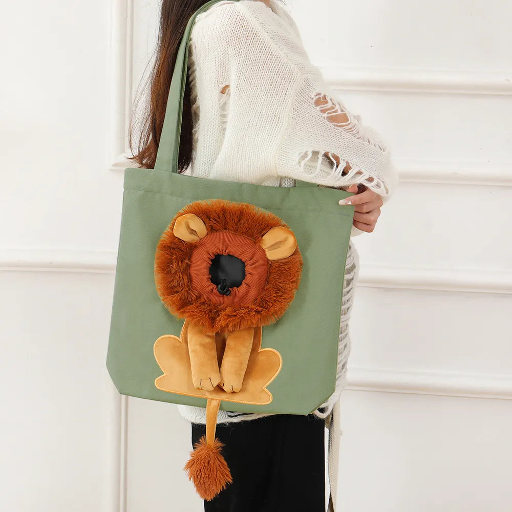 Lion Shaped Pets Tote Bag