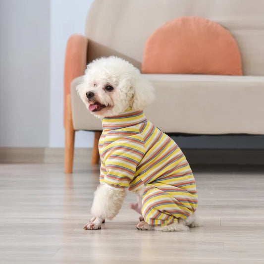 Casual Pullover Elastic Knitted Four Legged Clothes Pet Clothing