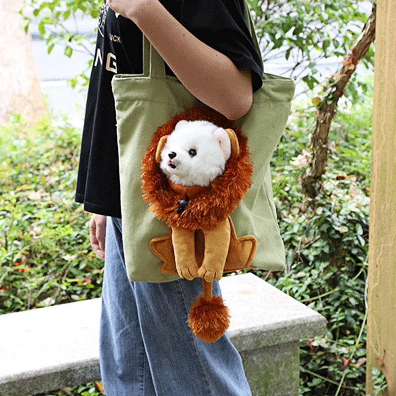 Lion Shaped Pets Tote Bag