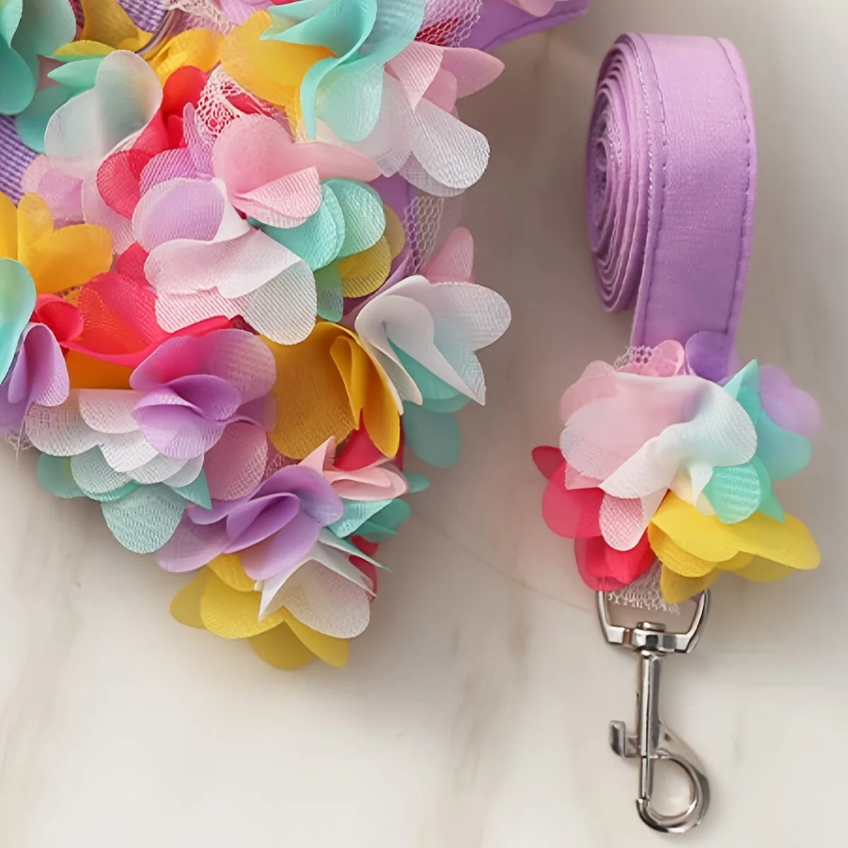 Pets Leash Flower Decoration