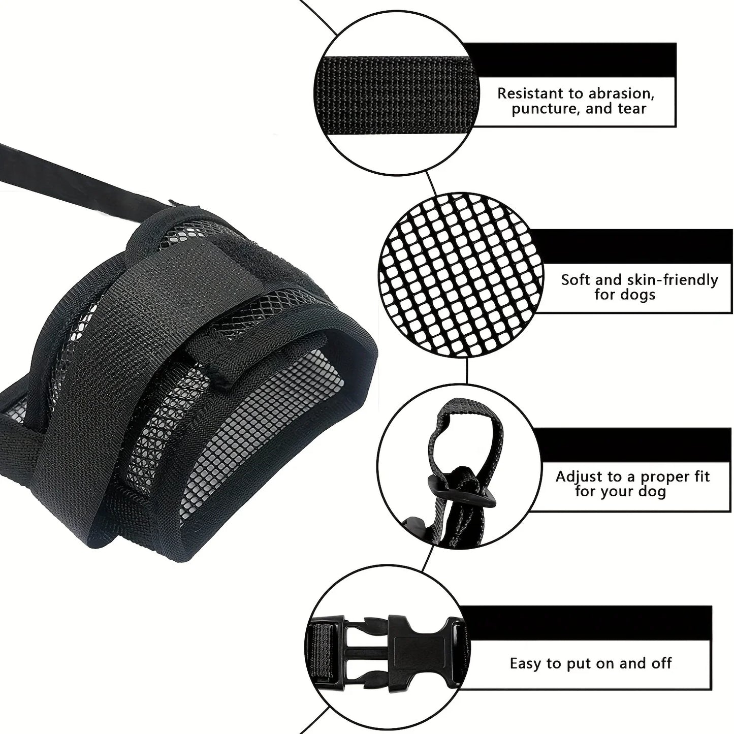 Adjustable Nylon Mesh Muzzle