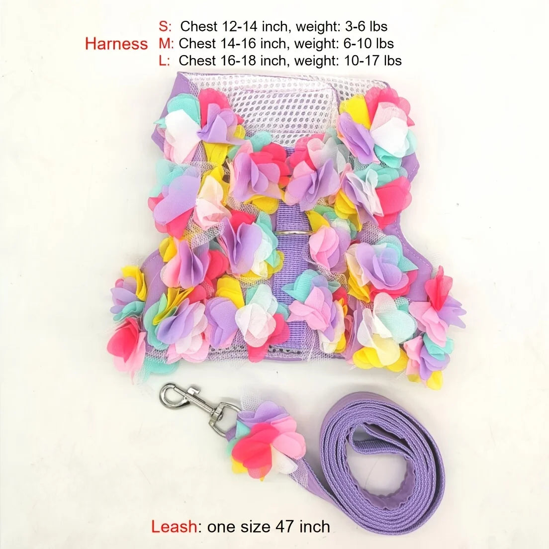 Pets Leash Flower Decoration